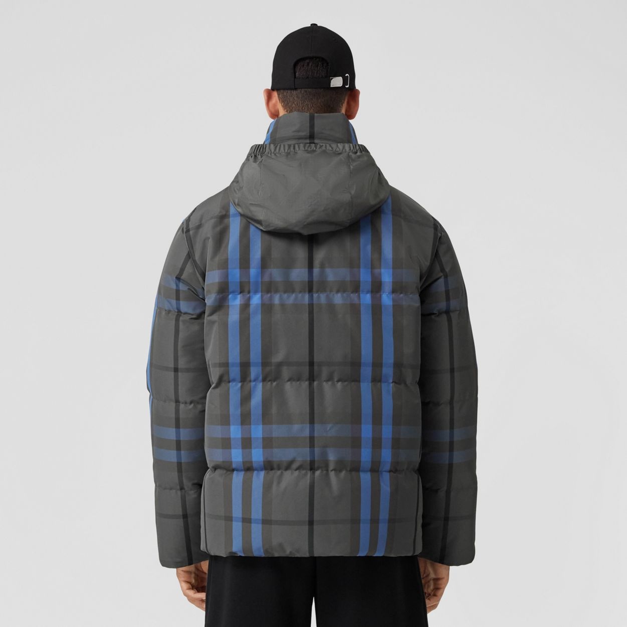 Packaway Hood Reversible Check Nylon Puffer Jacket - 3