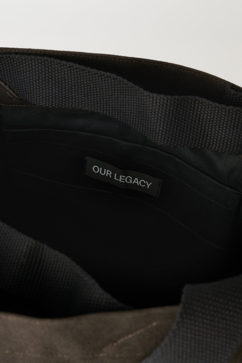 Our Legacy Towering Tote Dark Olive Ultra Canvas outlook