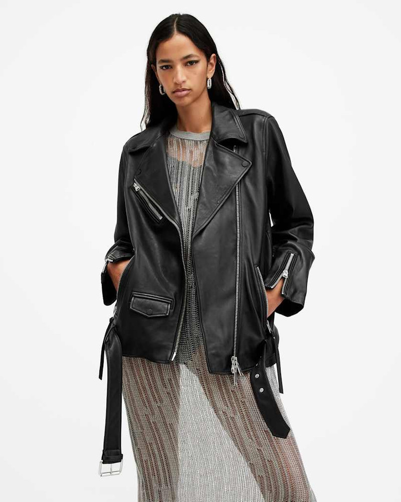 BILLIE OVERSIZED LEATHER BIKER JACKET 5