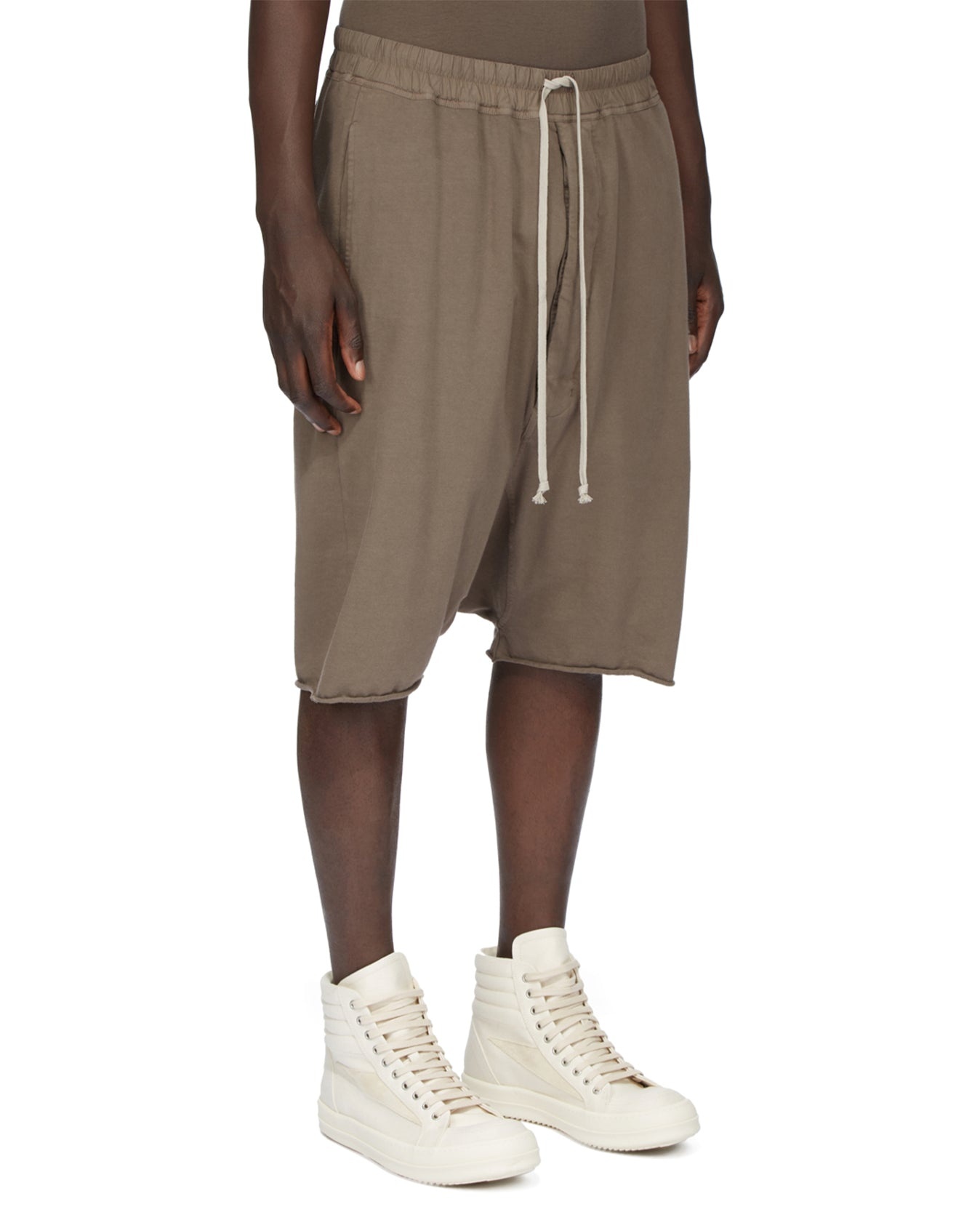 Drawstring Cotton Pod Shorts - Dust - 2