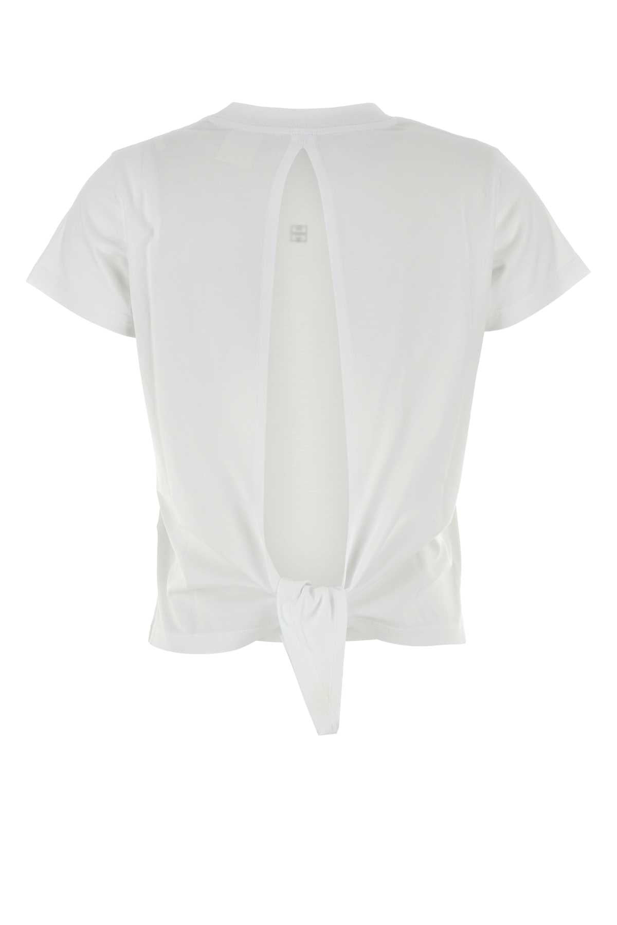 Givenchy Women White Cotton T-Shirt - 2