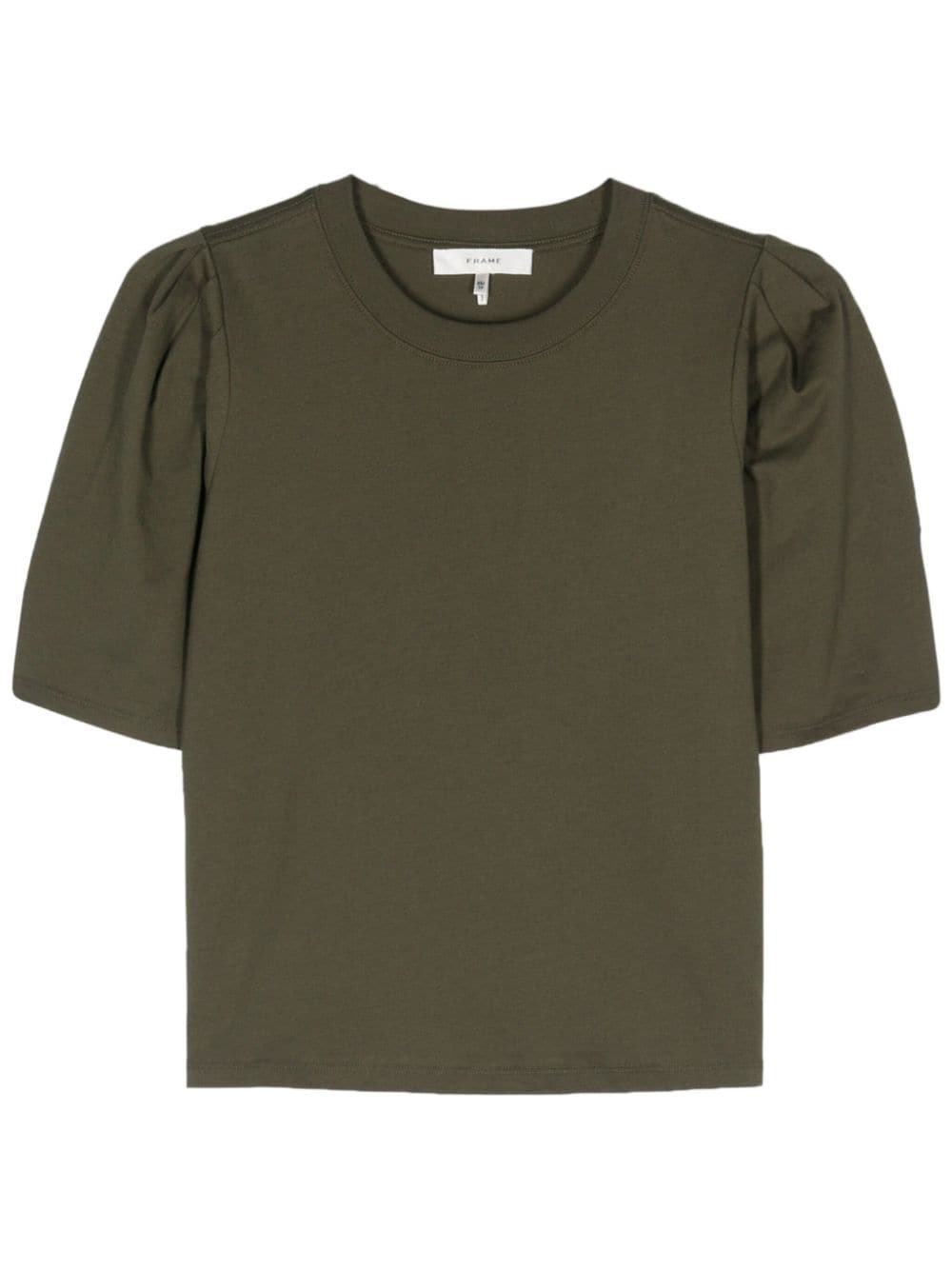 pleat-detail cotton T-shirt - 1