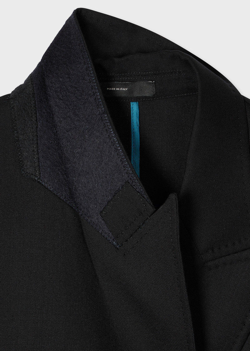 Paul Smith Women's A Suit To Travel In - Black Unlined Double-Breasted Wool Blazer outlook
