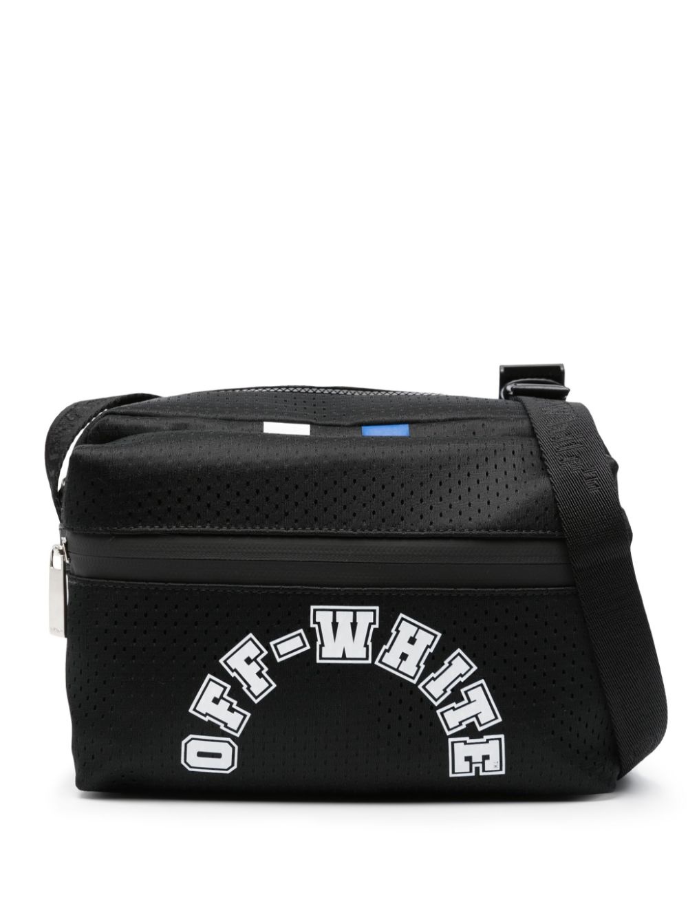 logo-print mesenger bag - 1