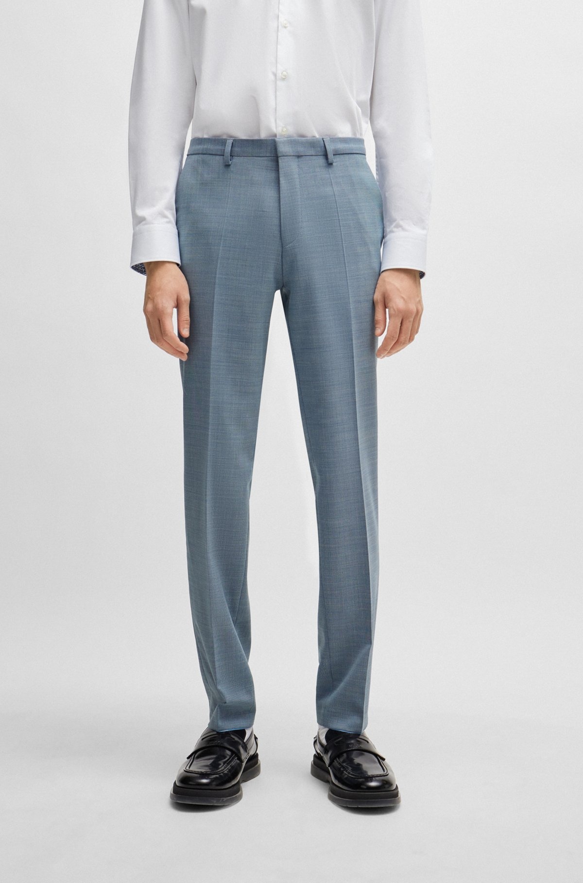 EXTRA-SLIM-FIT TROUSERS IN PATTERNED PERFORMANCE-STRETCH CLOTH - 2
