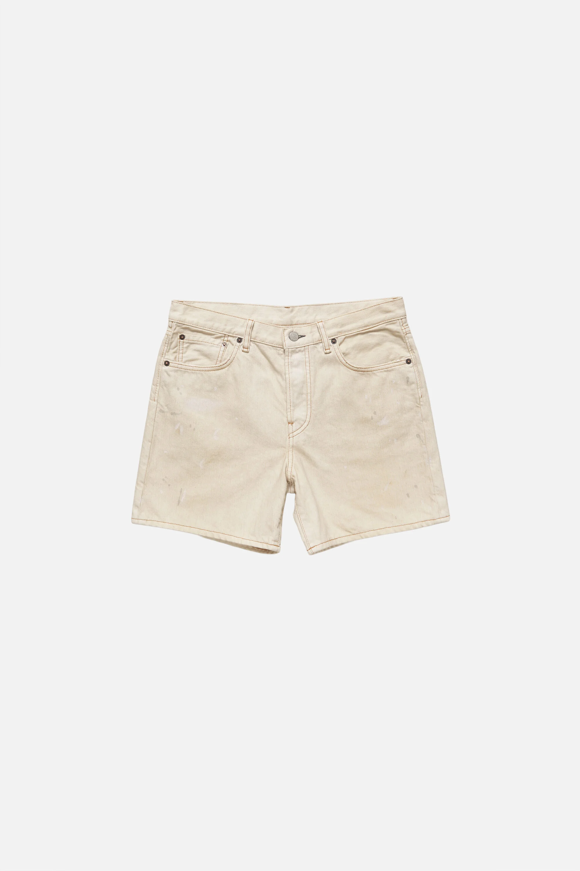 Regular fit denim shorts - White - 1
