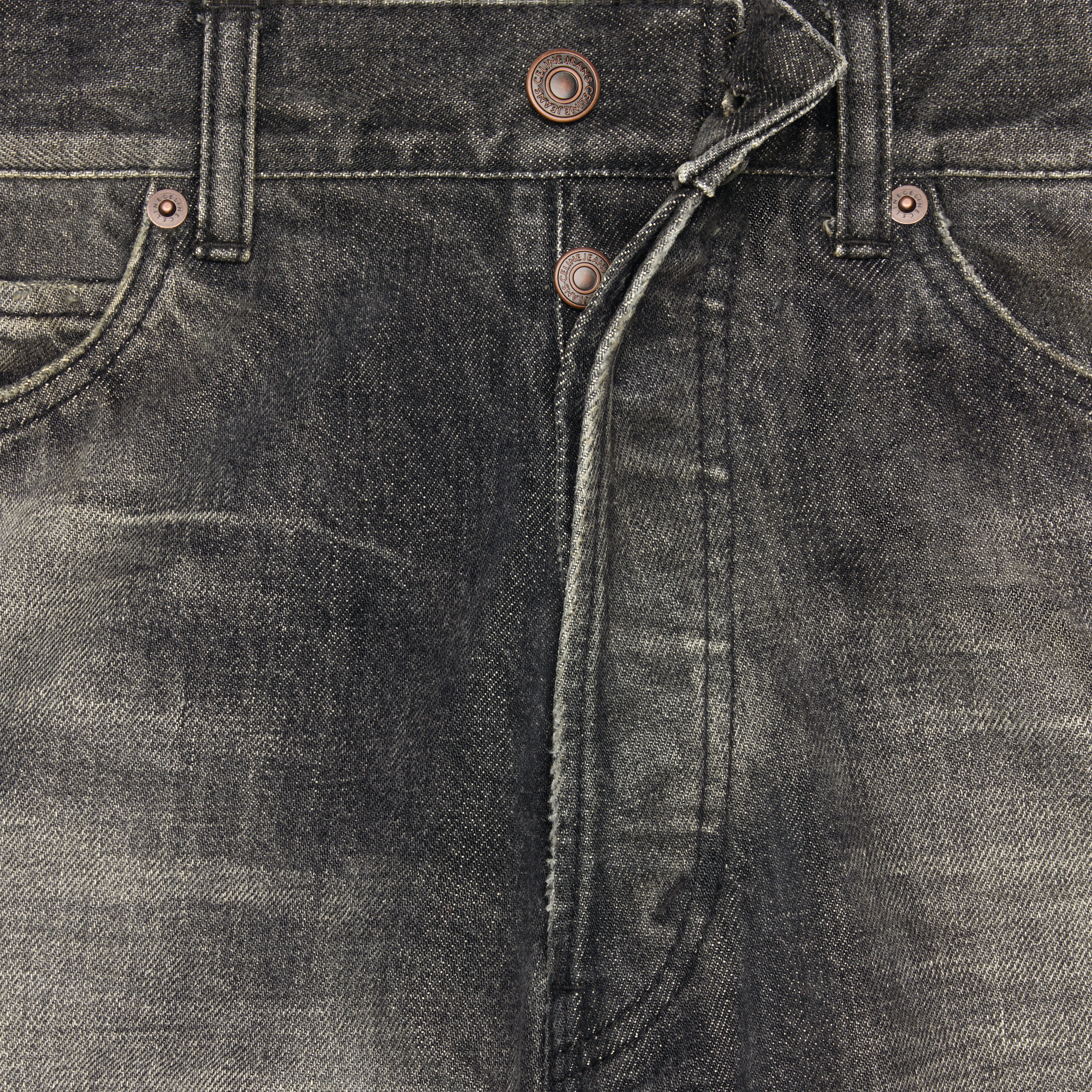 wesley jeans in black destroyed denim - 4