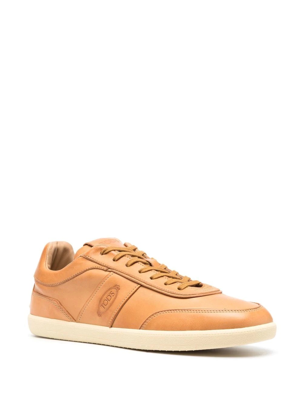 low-top leather sneakers - 2