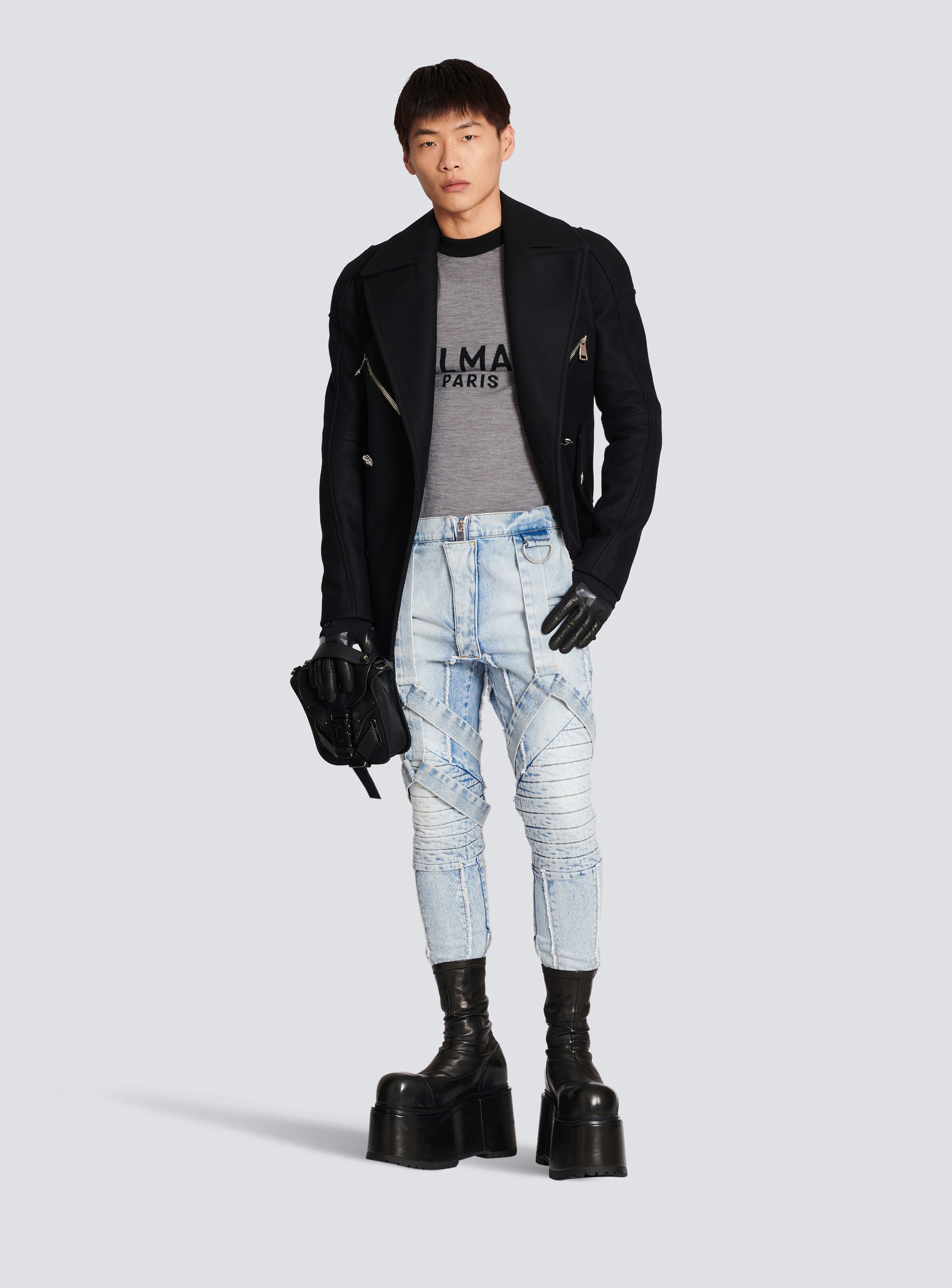 Wool jumper with Balmain Paris logo - 2