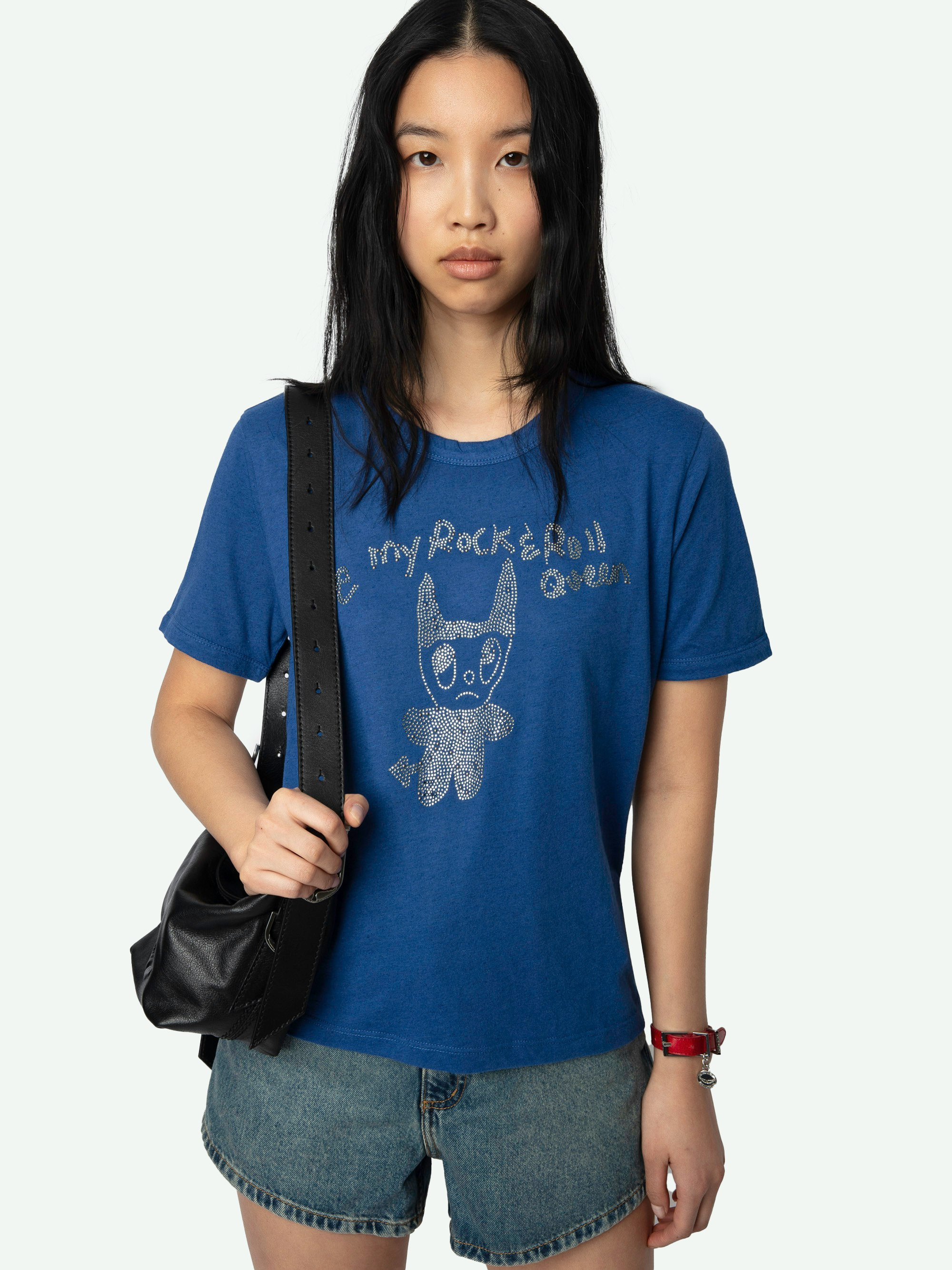 Woos Devil Rhinestone Graphic Tee - 5