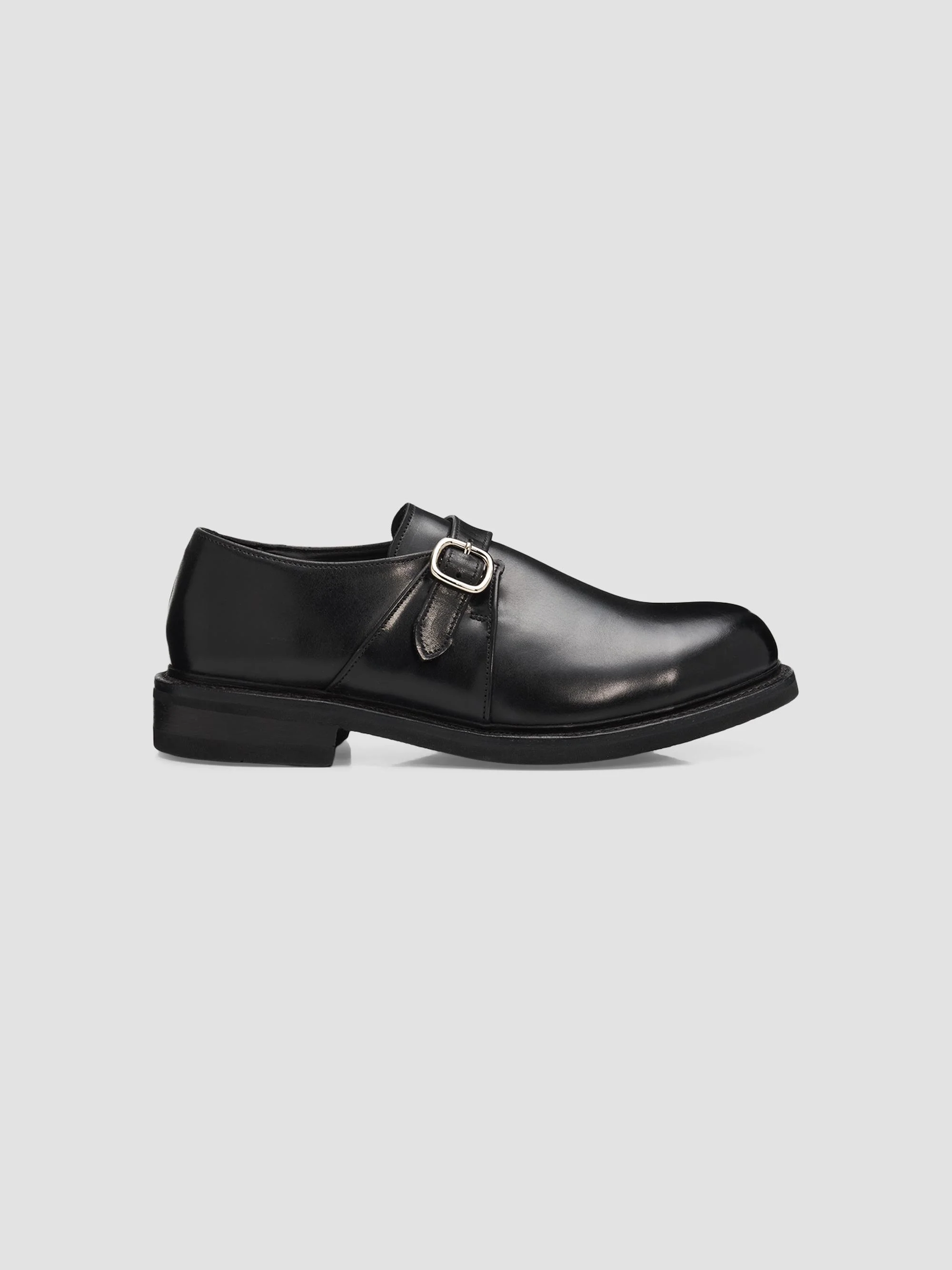Men's x Public School Leather Monk Strap Shoes - Black - 1