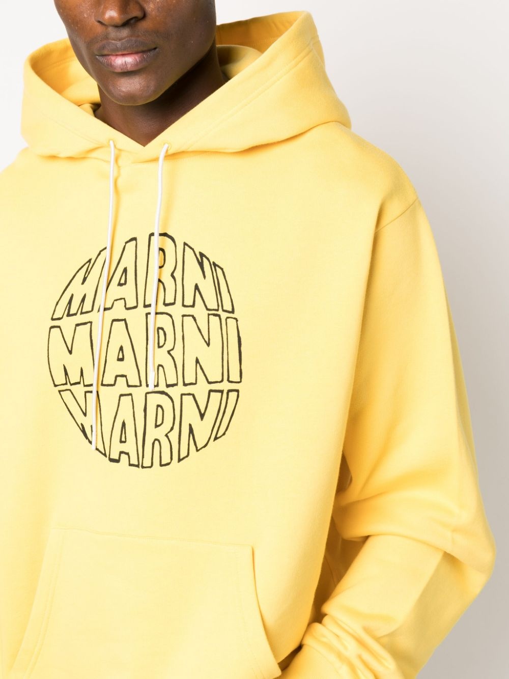 logo-print cotton hoodie - 5