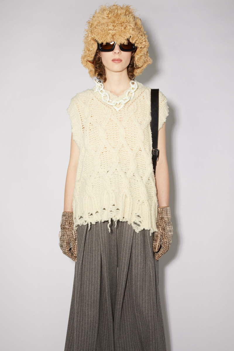 Acne Studios Chunky sweater vest - Off white outlook