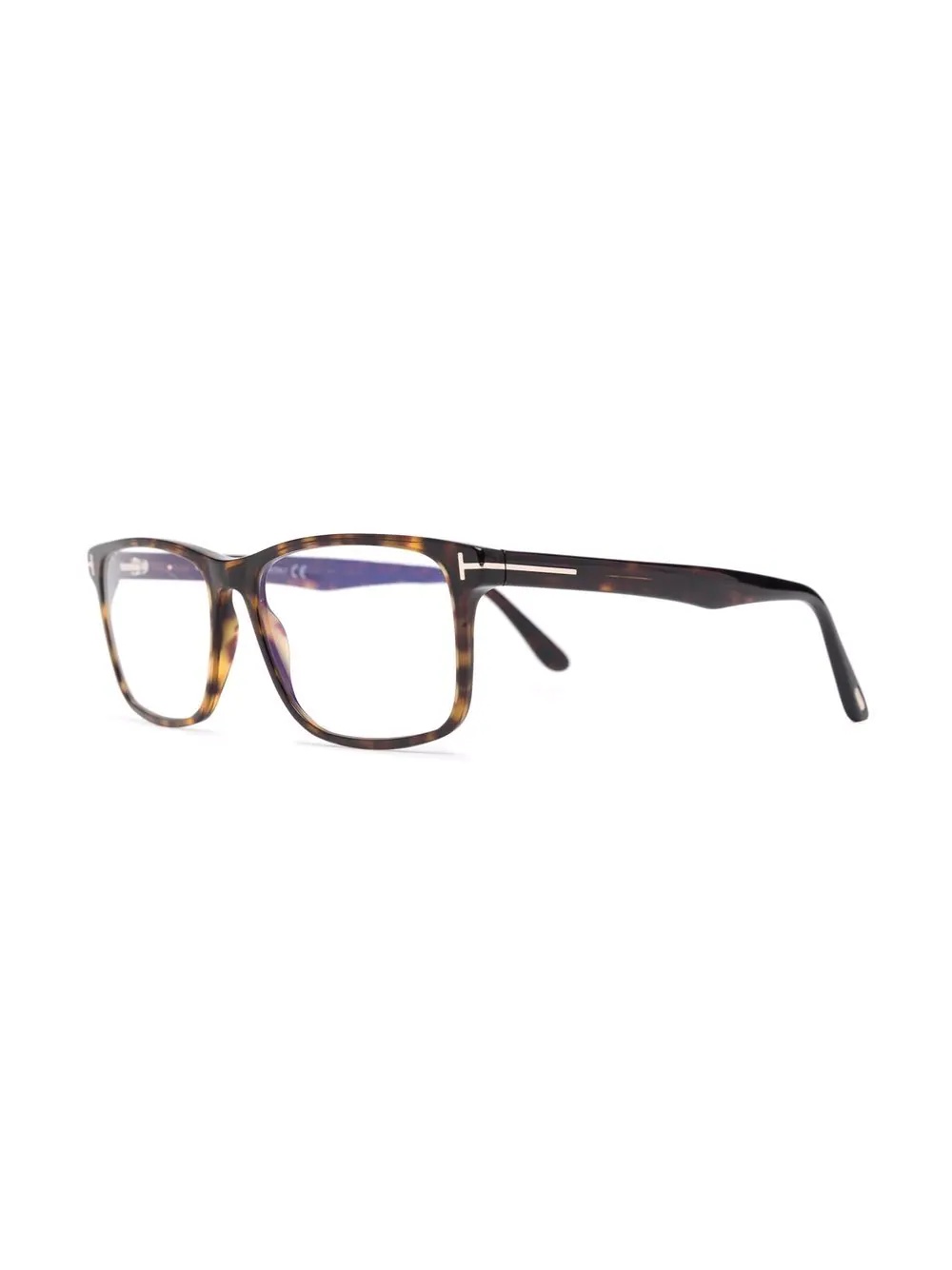 tortoiseshell-effect square-frame glasses - 2