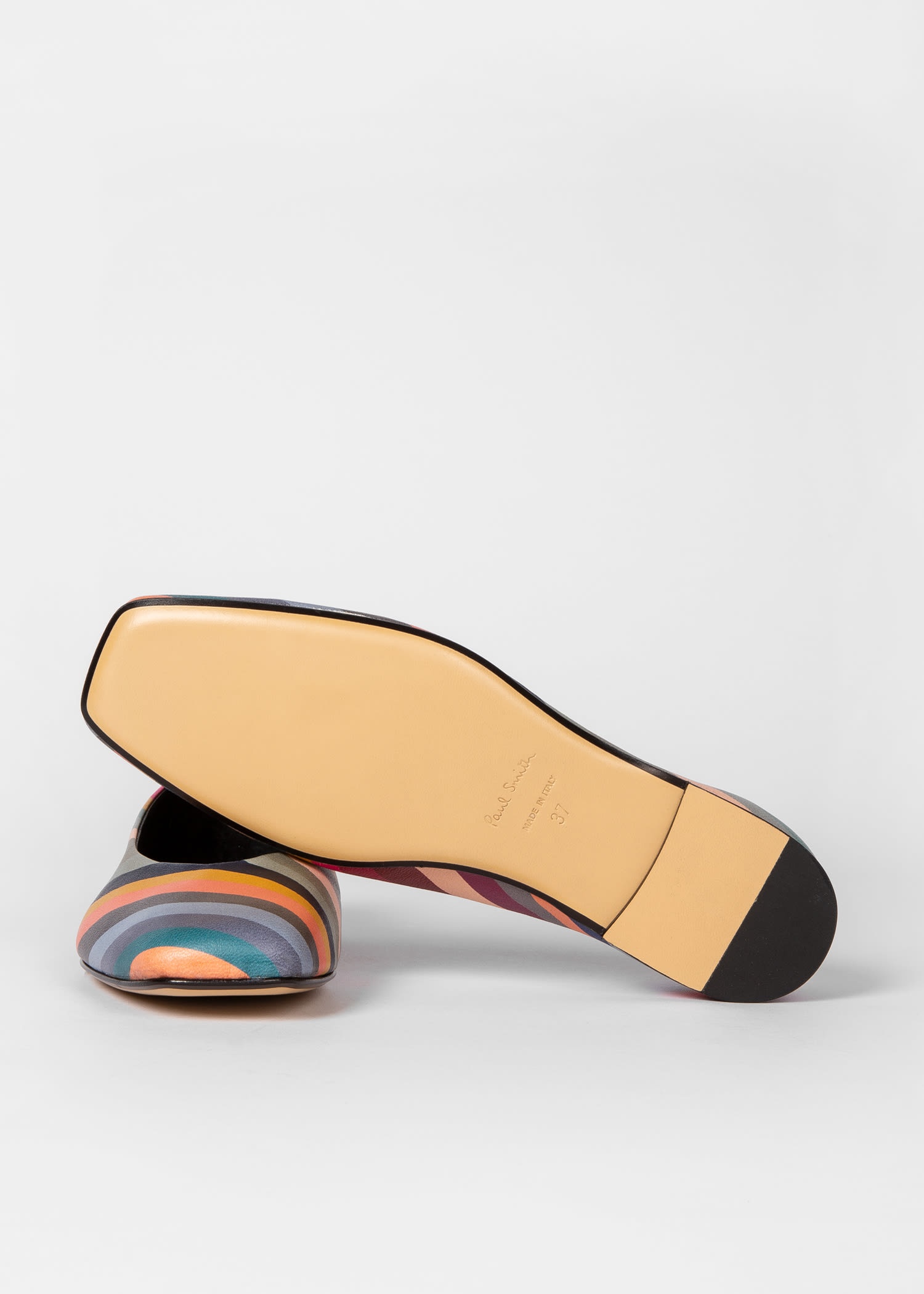 'Swirl' Print Leather 'Grace' Flats - 2