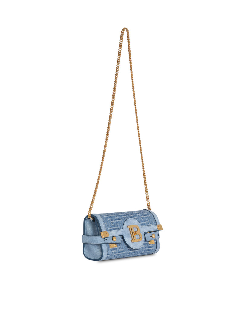 Suede and denim B-Buzz 23 clutch bag 3