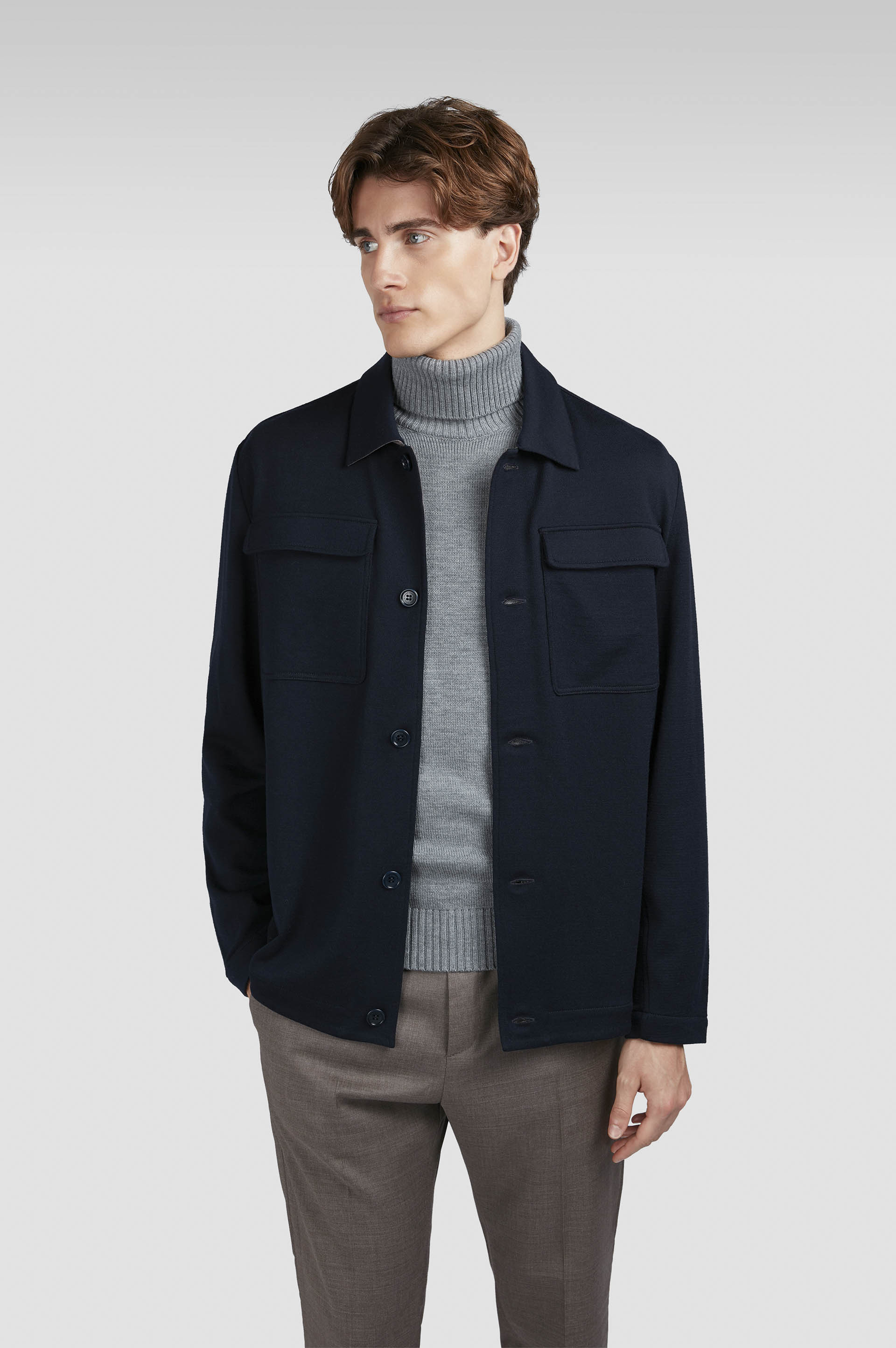 MERINO EXTRAFINE WOOL OVERSHIRT - 6