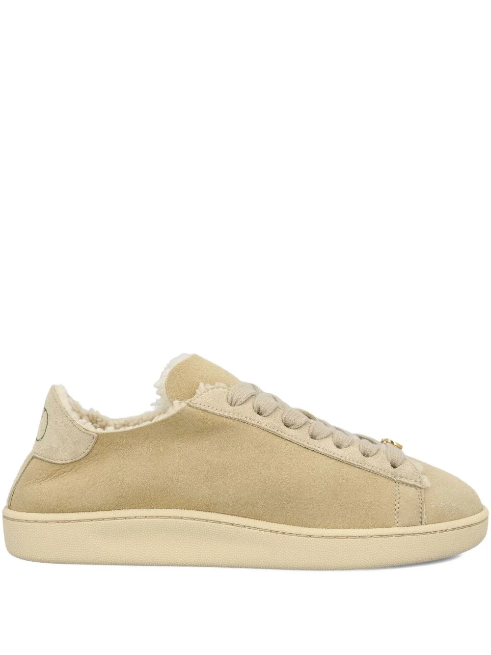 logo-appliqué suede sneakers - 1