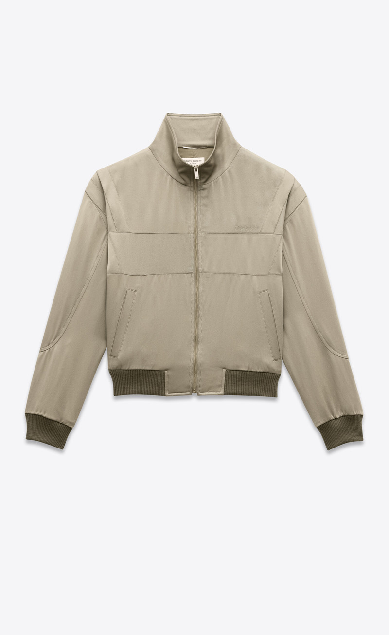 saint laurent teddy jacket in satin - 1