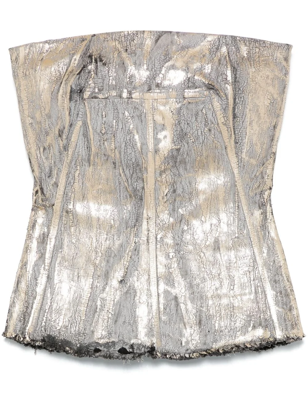 cracked-effect bustier - 1