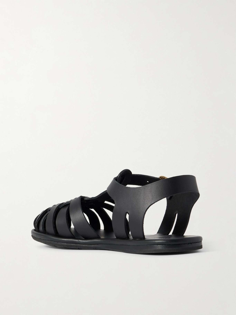 Karina woven leather sandals Black 3