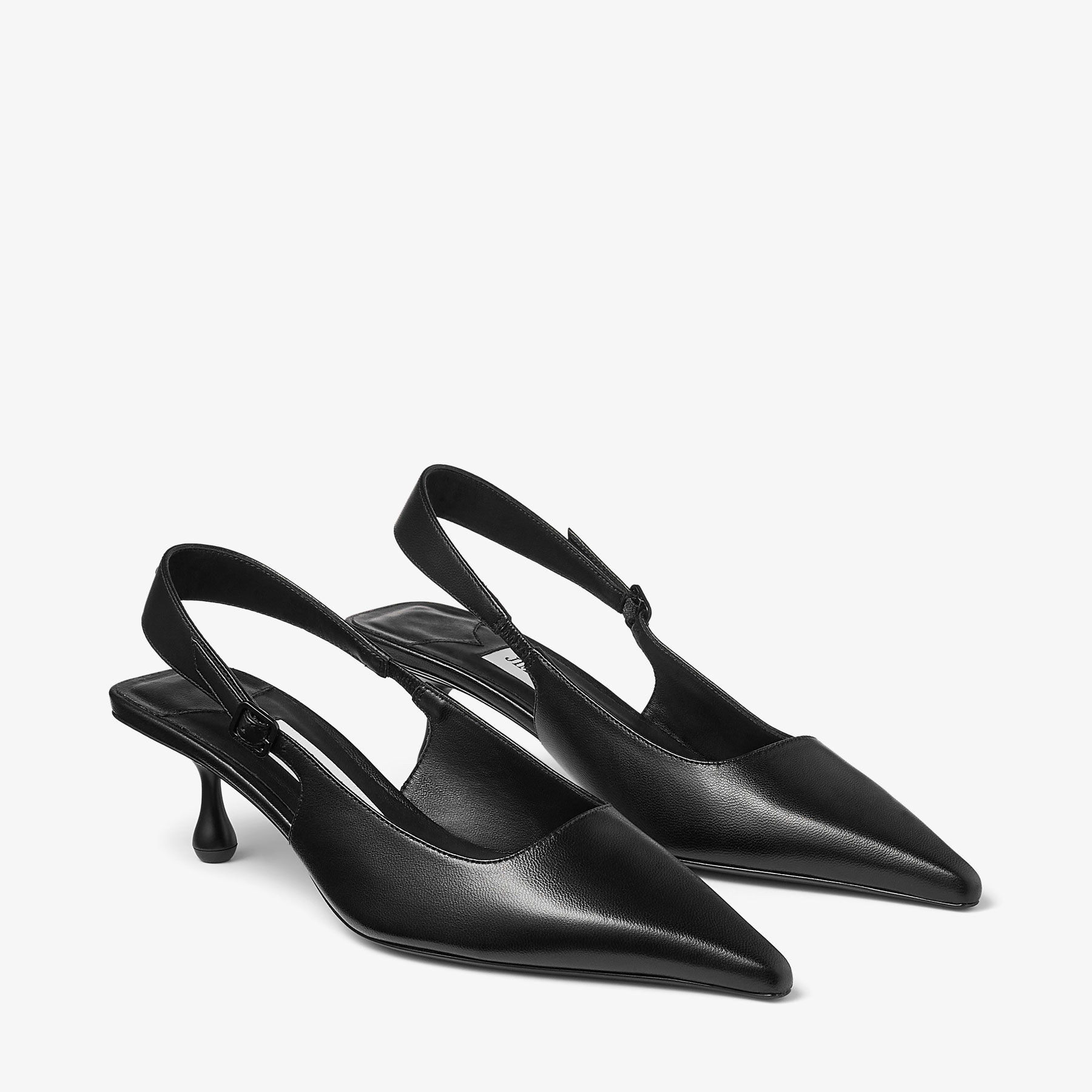 Amel 50
Black Nappa Leather Sling Back Pumps - 2