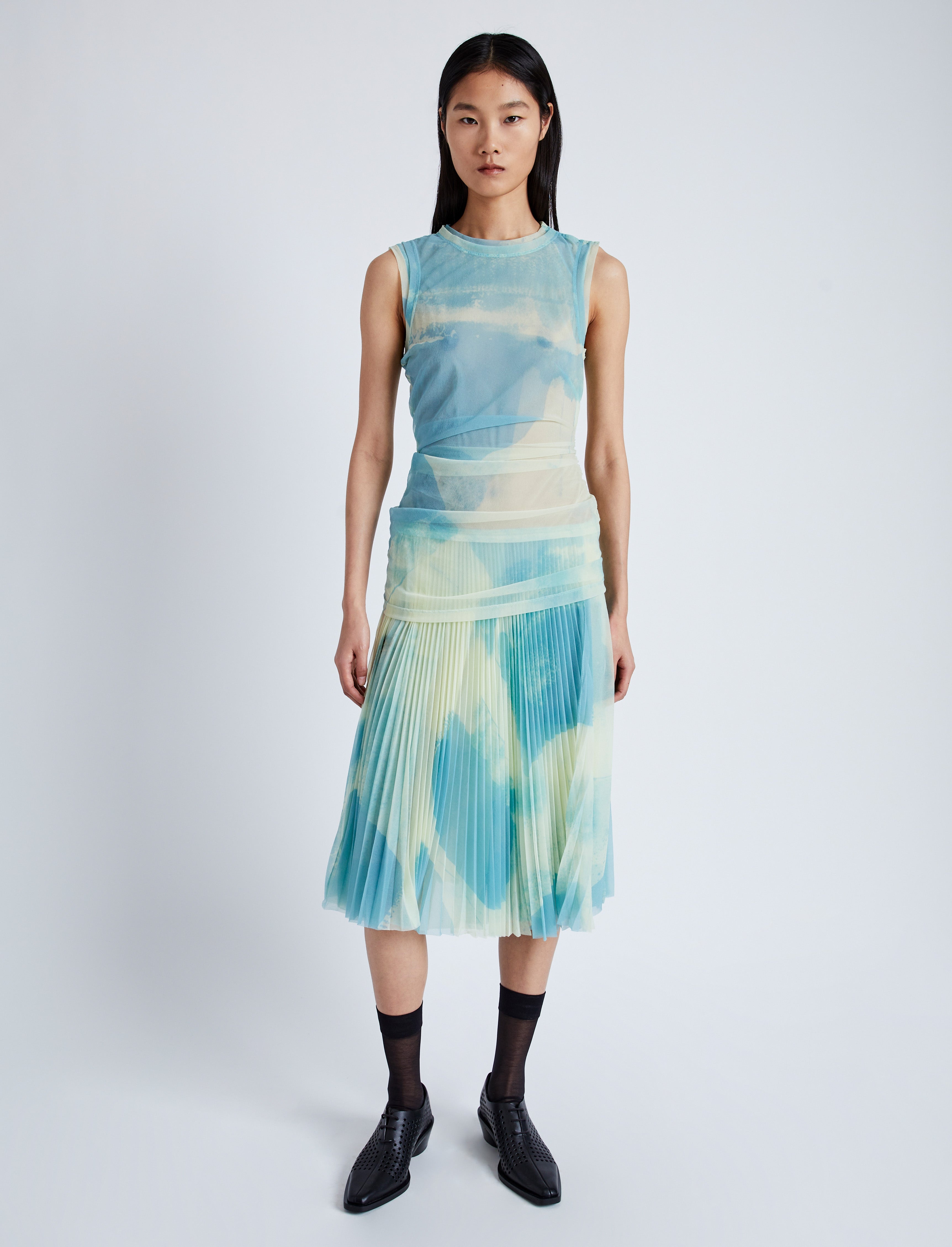 Zoe Dress in Printed Nylon Jersey - 2