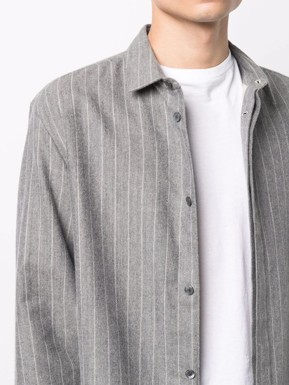 Soave pinstripe overshirt - 5