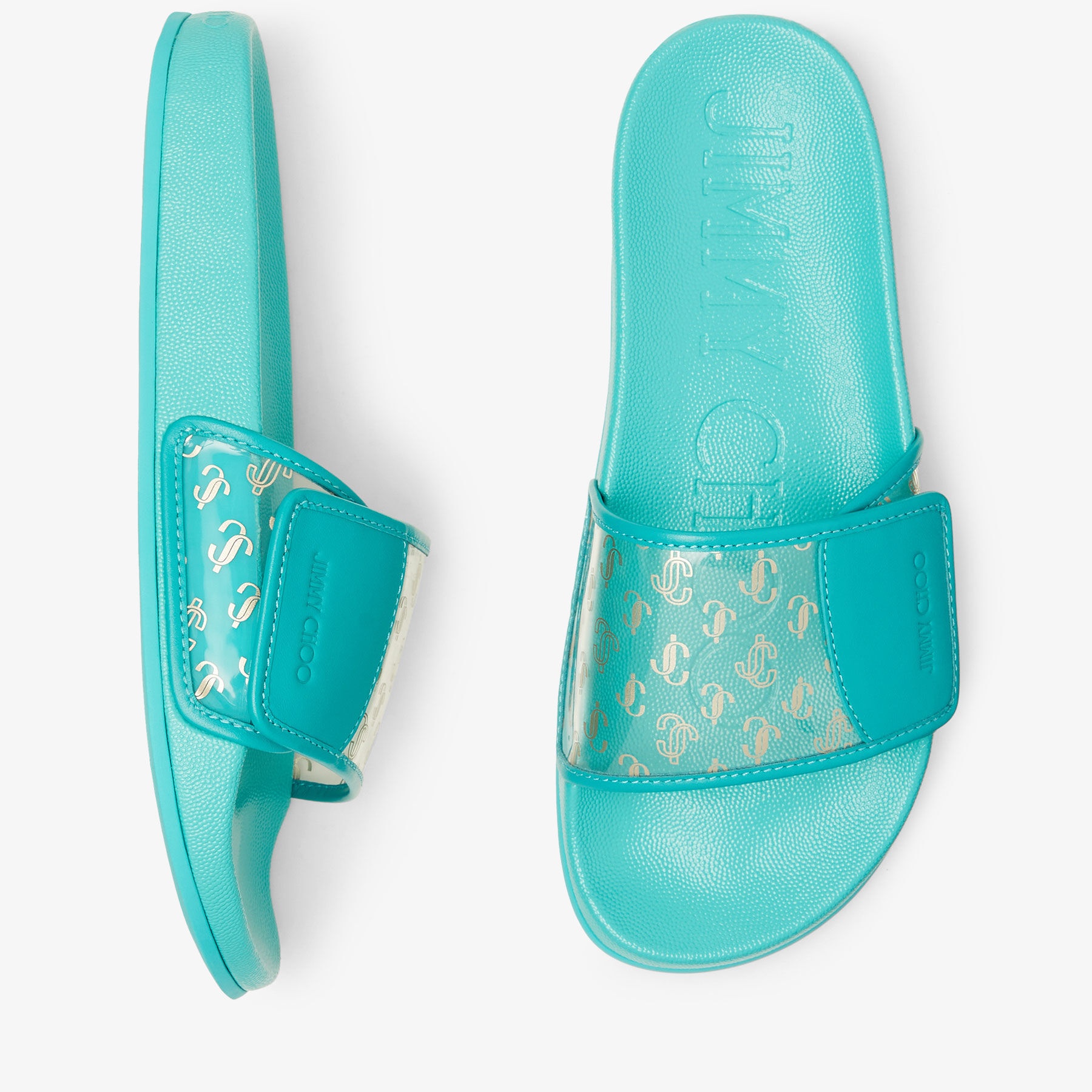 Fitz/F
Clear JC Plexi and Malibu Leather Slides - 5