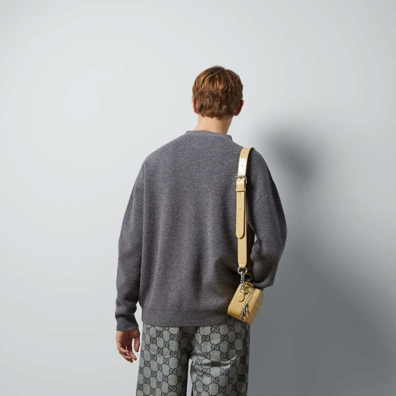 Knit wool cardigan with Interlocking G 6