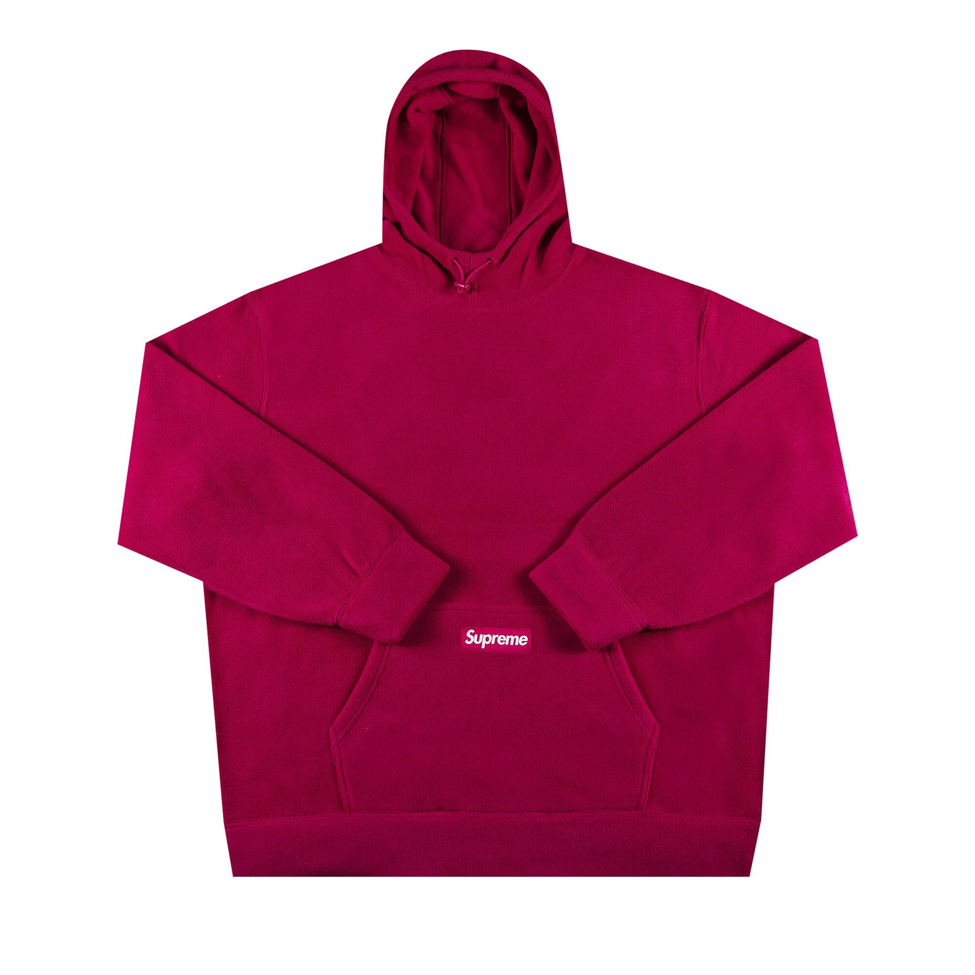 Supreme Polartec Hooded Sweatshirt 'Magenta' - 1