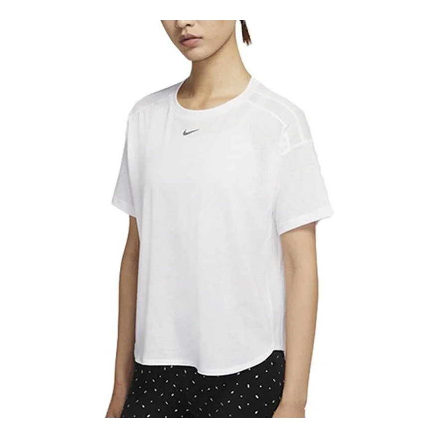 (WMNS) Nike Pro AeroAdapt Quick Dry Loose Running Sports White CU5523-100 - 1