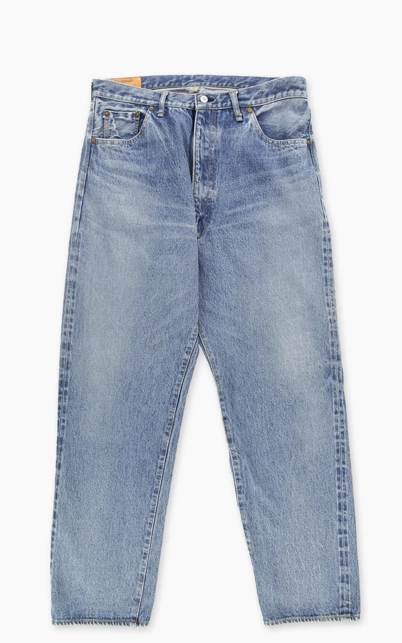 KAPTAIN SUNSHINE 5P ZIPPER FRONT DENIM PANTS INDIGO VINTAGE WASH - 1