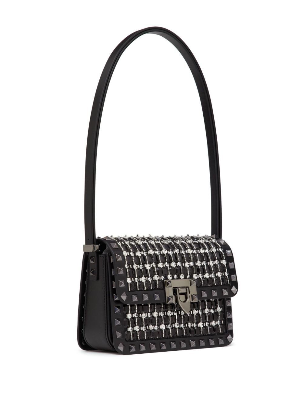 small Rockstud23 embroidered shoulder bag - 4