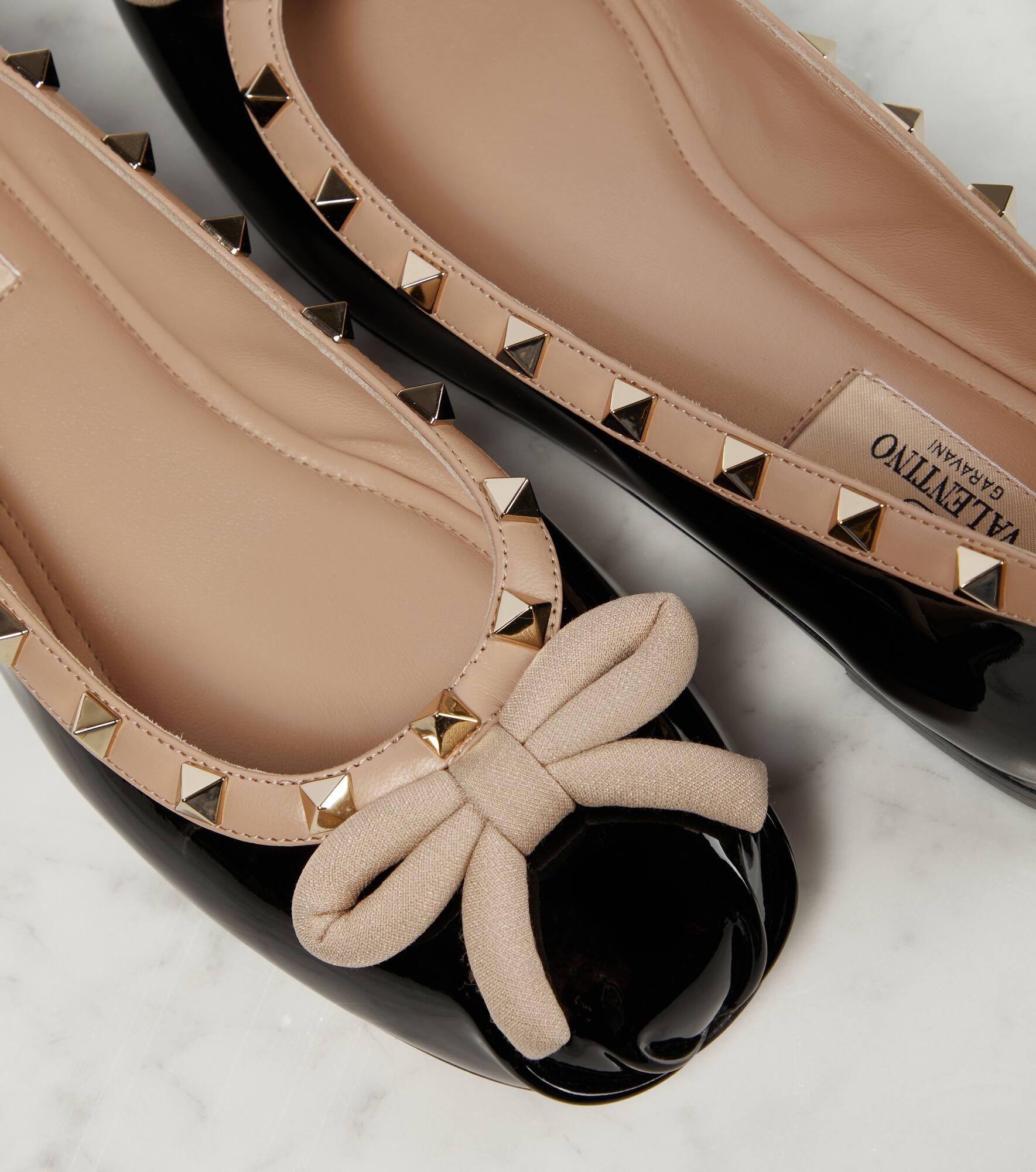 Rockstud patent leather ballet flats - 6