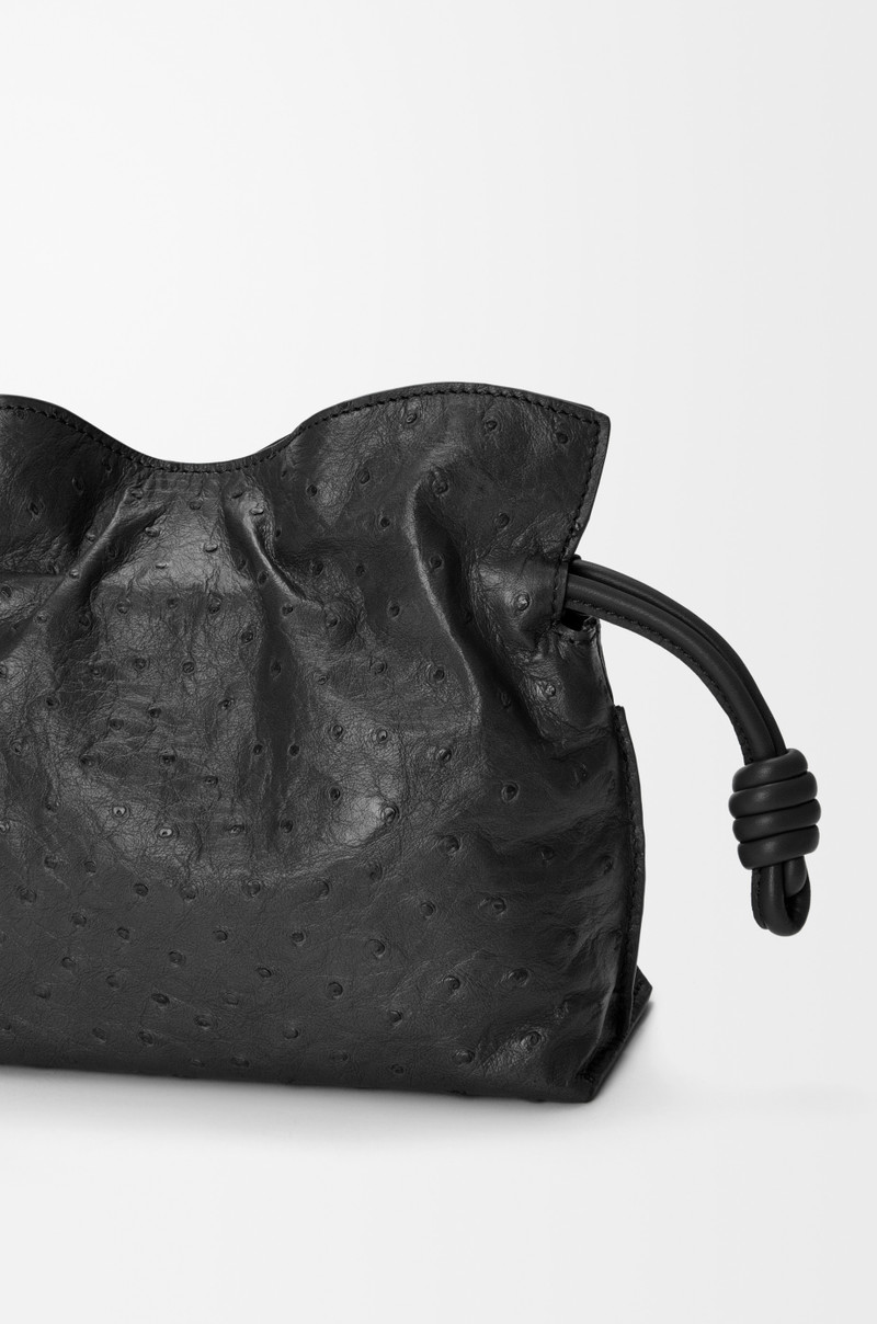 Mini Flamenco clutch in ostrich 6