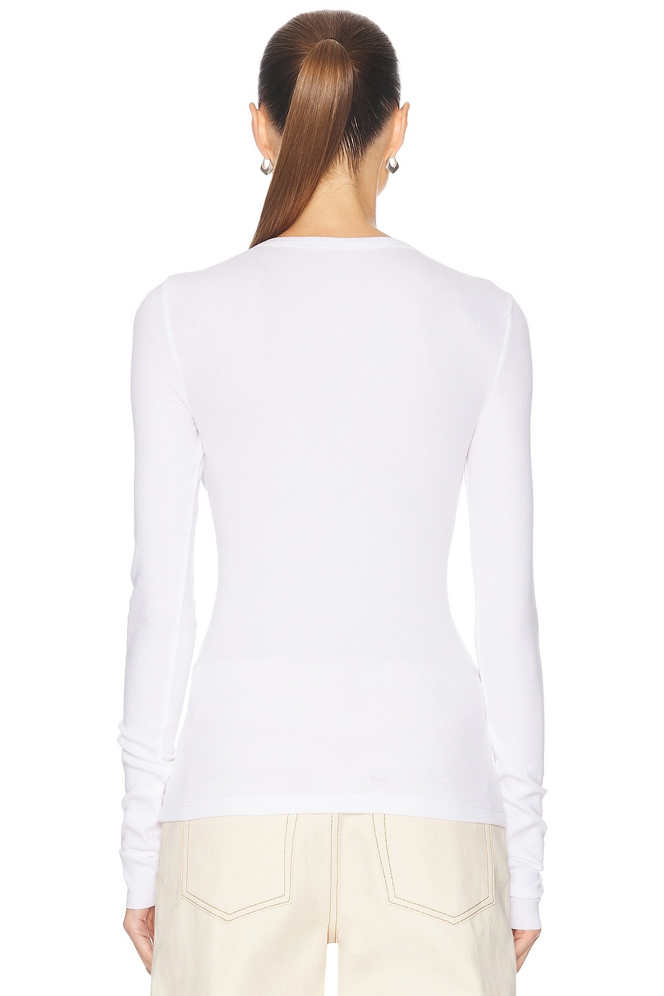 Crew Neck Extra Long Sleeve Tee - 3
