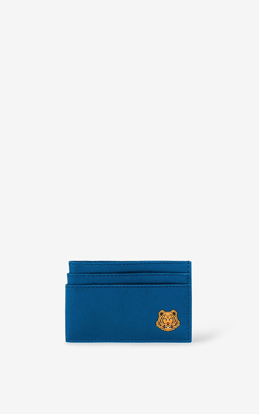 Tiger Crest leather card holder - 1