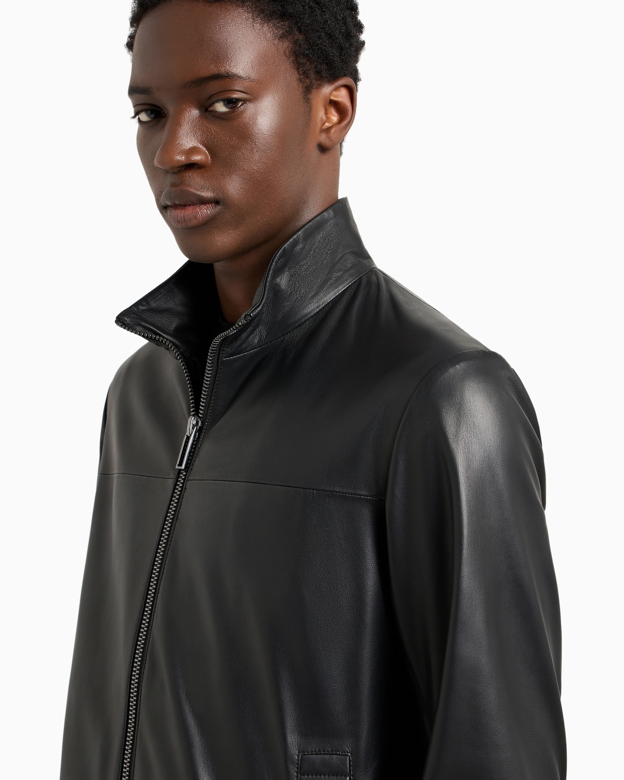 Semi-aniline nappa lambskin blouson with full-length zip - 5