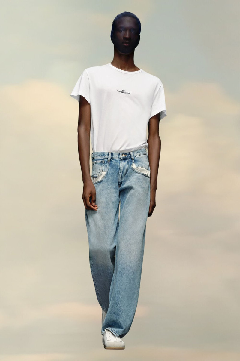 Maison Margiela Straight Jeans with Contrasted Pockets Blue outlook