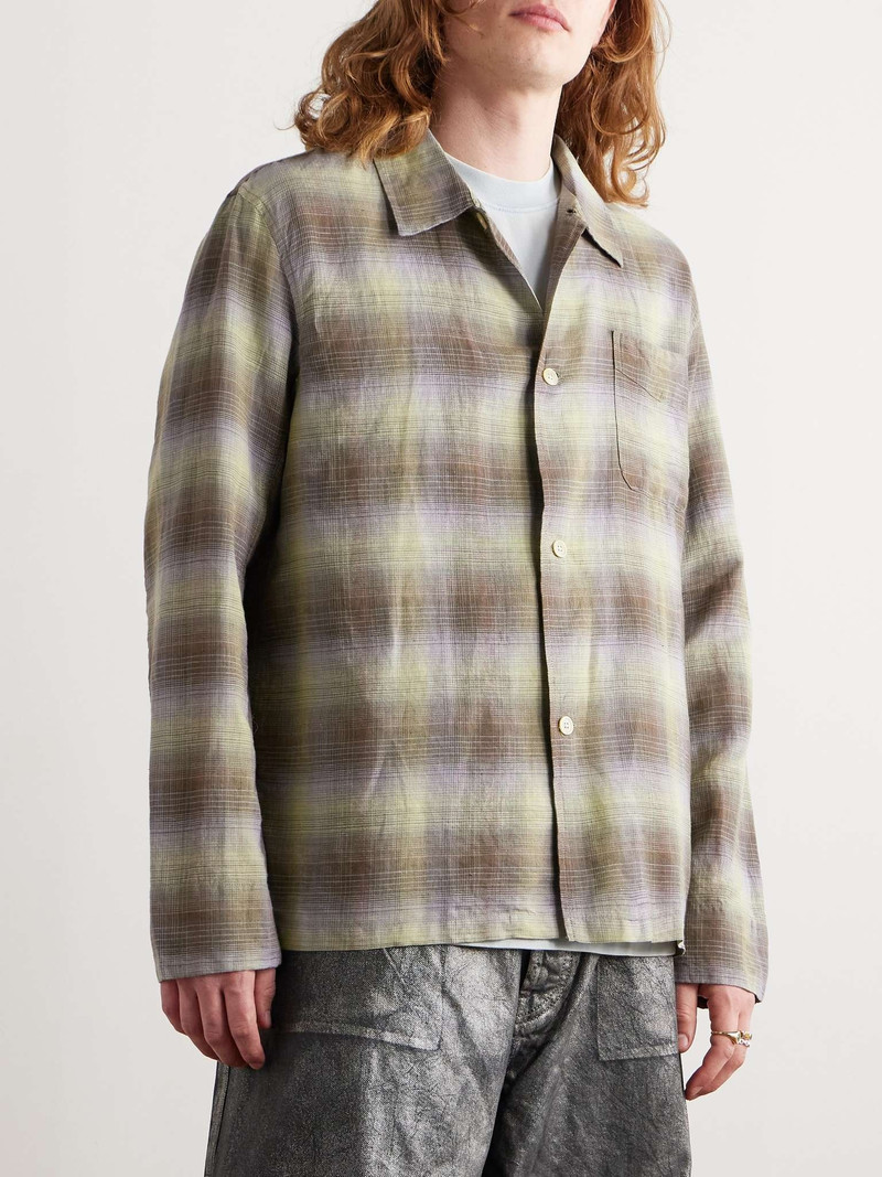 Checked Linen and Cotton-Blend Shirt 3