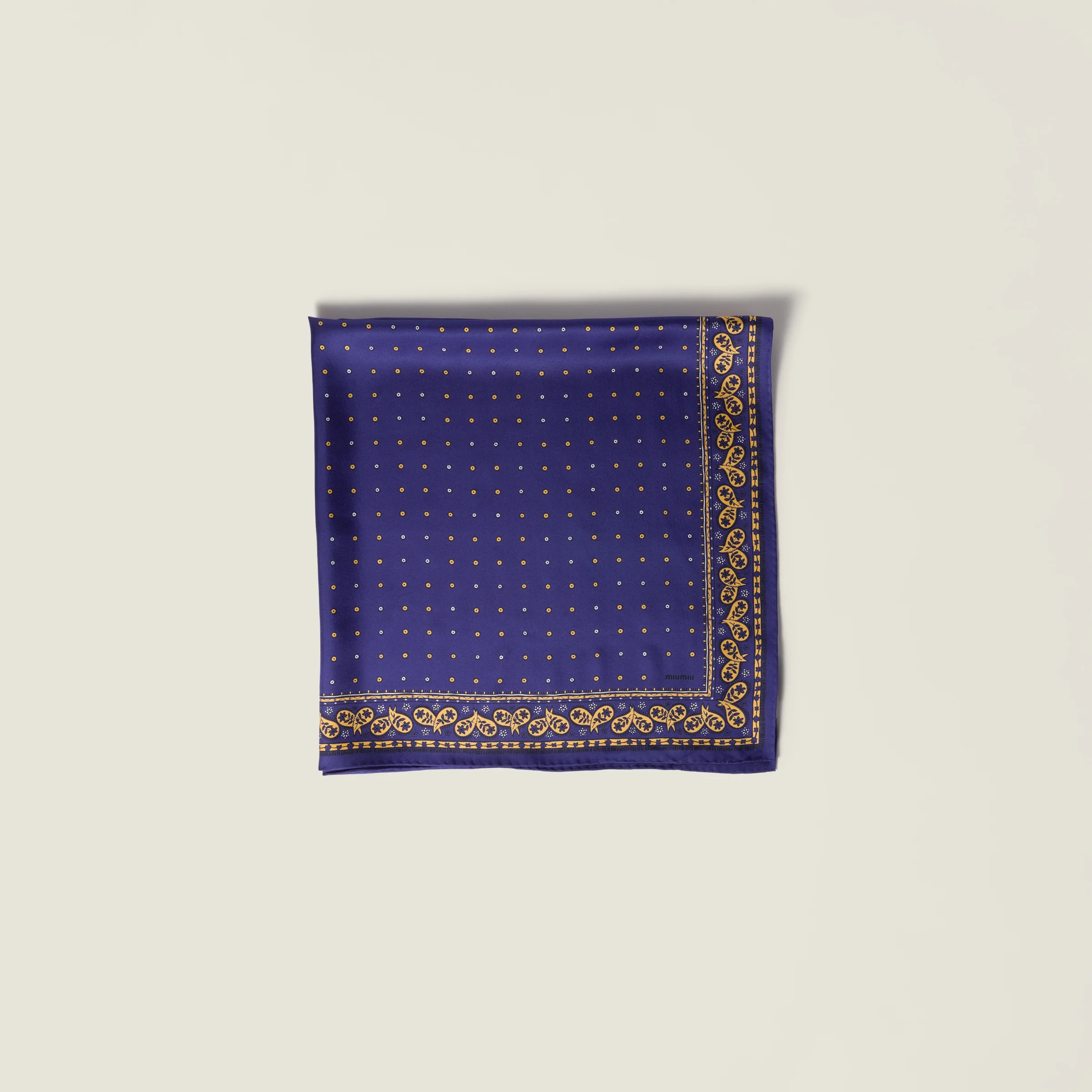 Printed twill scarf - 1