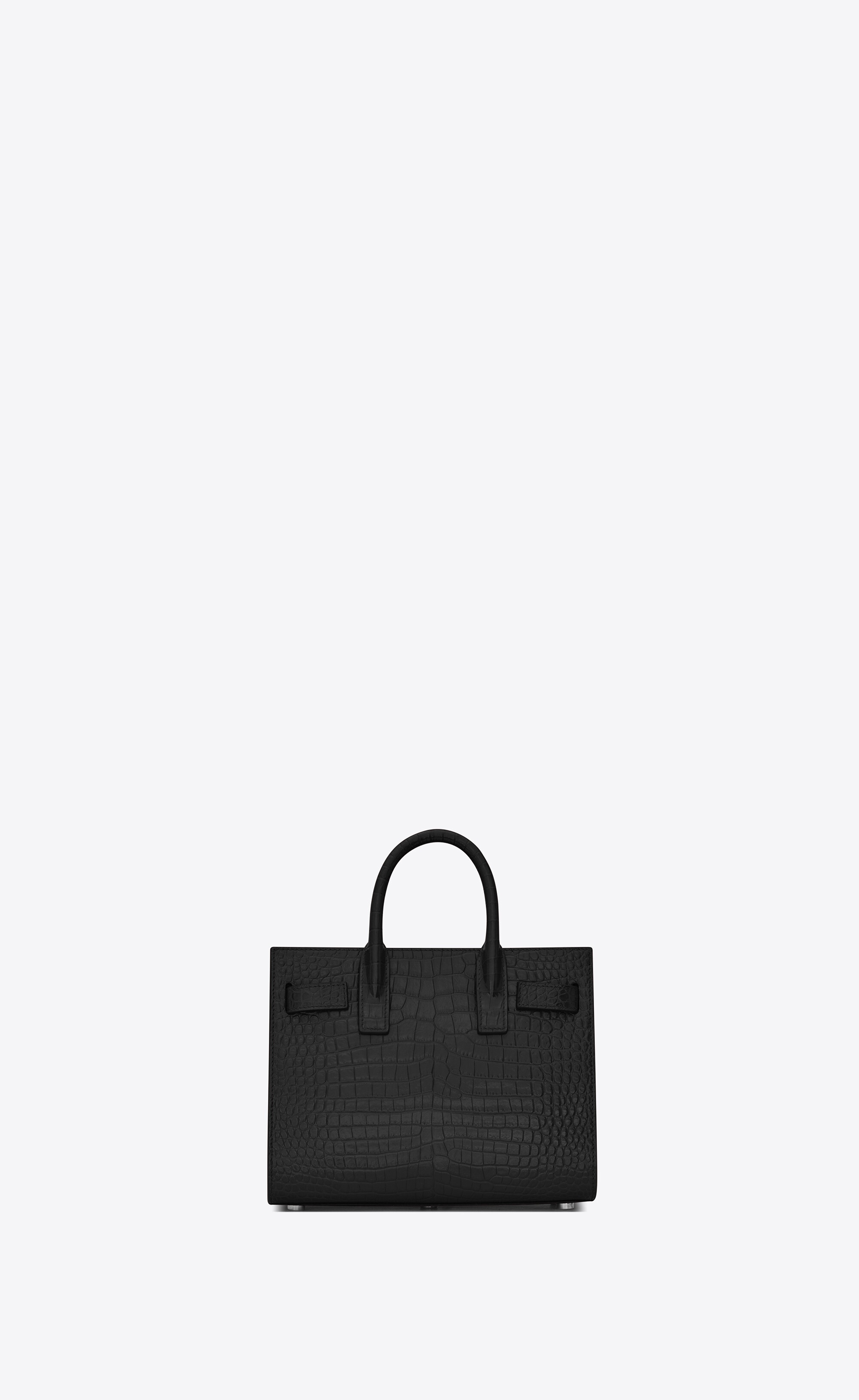 classic sac de jour nano in embossed crocodile shiny leather - 3