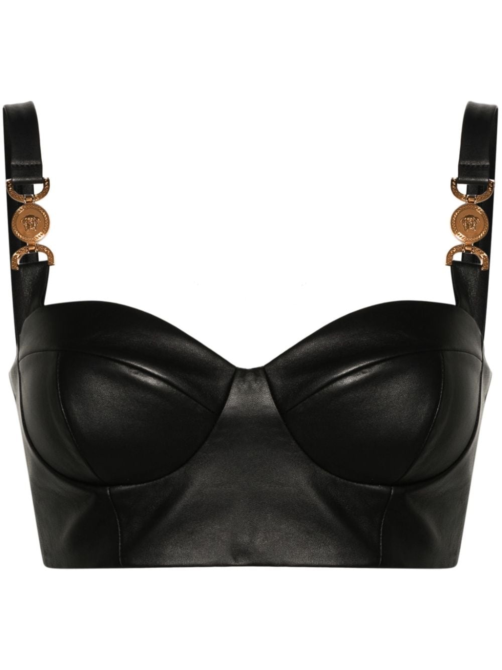 Medusa '95 leather bustier top - 1