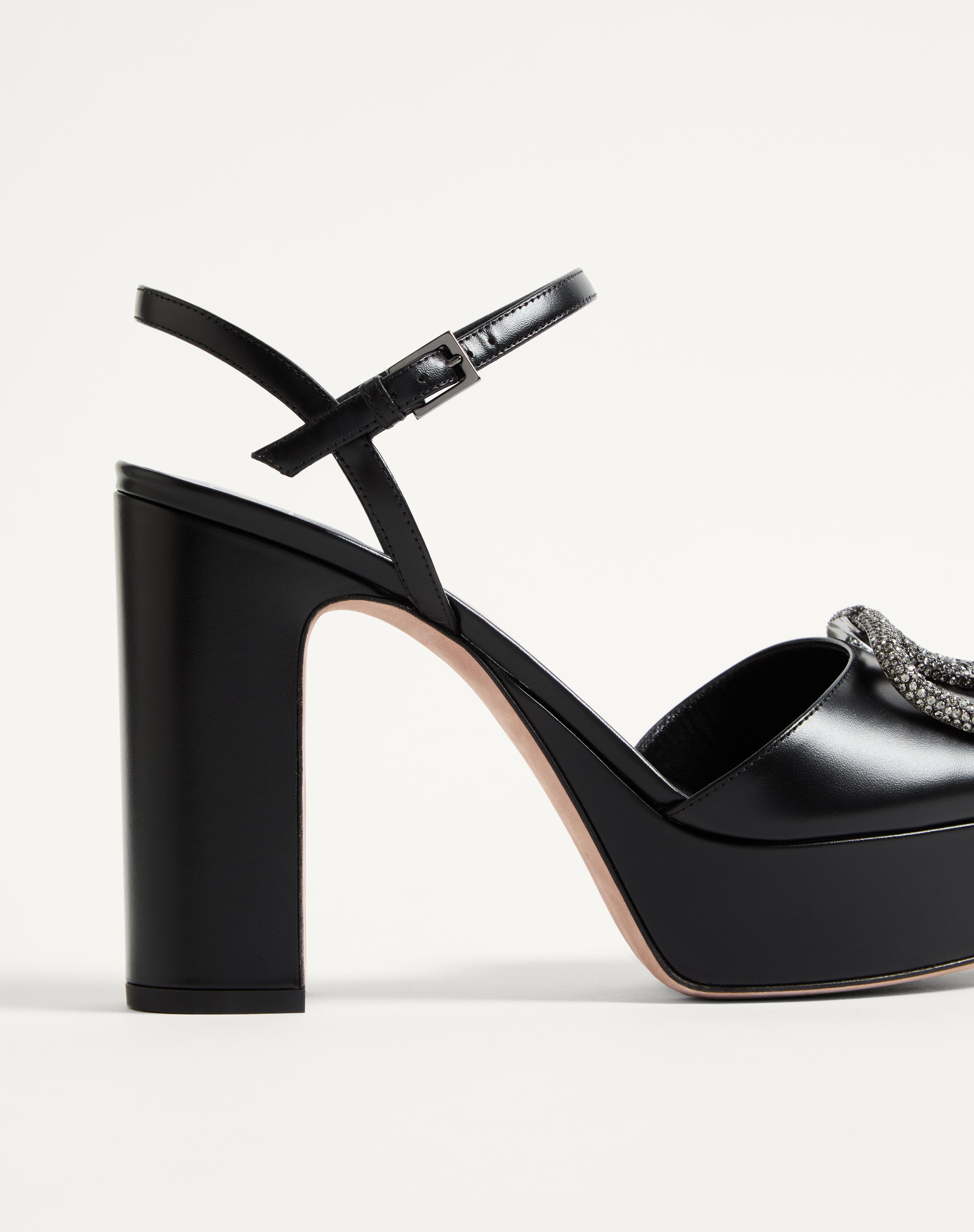 SANDAL WITH VLOGO SIGNATURE PLATFORM IN CALFSKIN 115MM - 7
