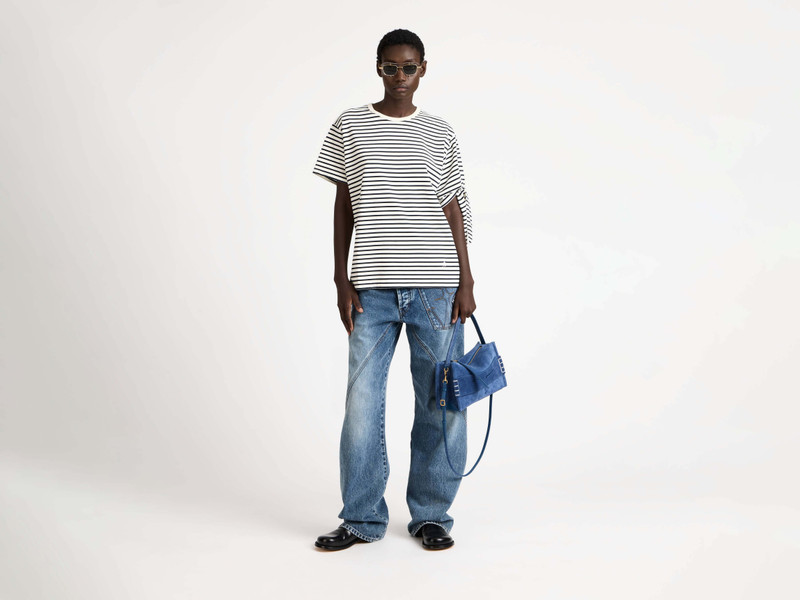 LOAFER BAG IN MID BLUE SUEDE 4