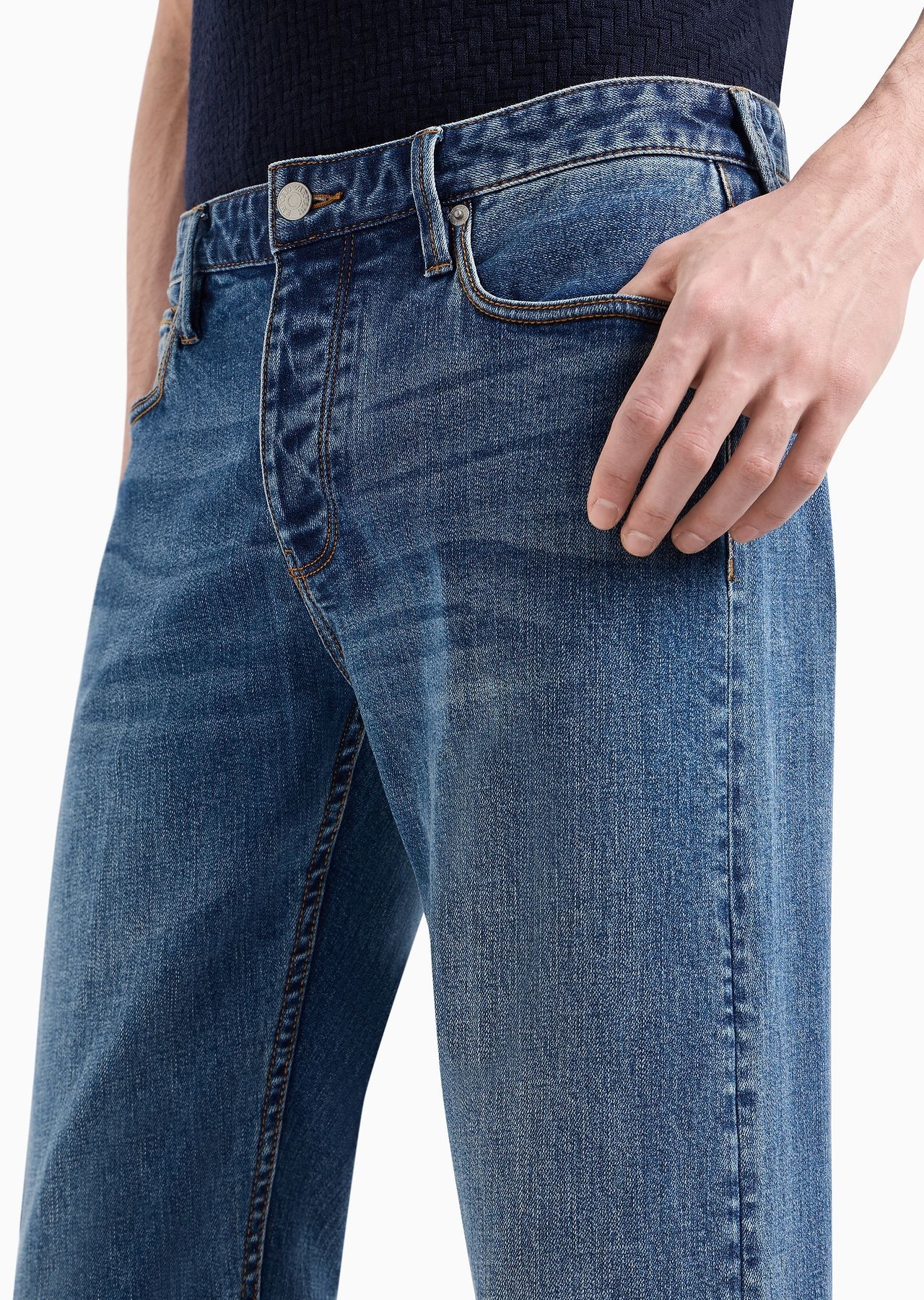J75 Slim-fit, washed stretch-denim jeans - 5