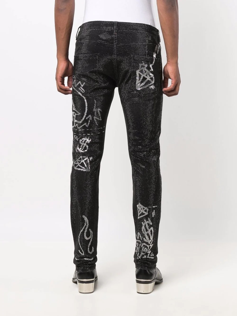 Super Straight Cut stone-embellished jeans - 4