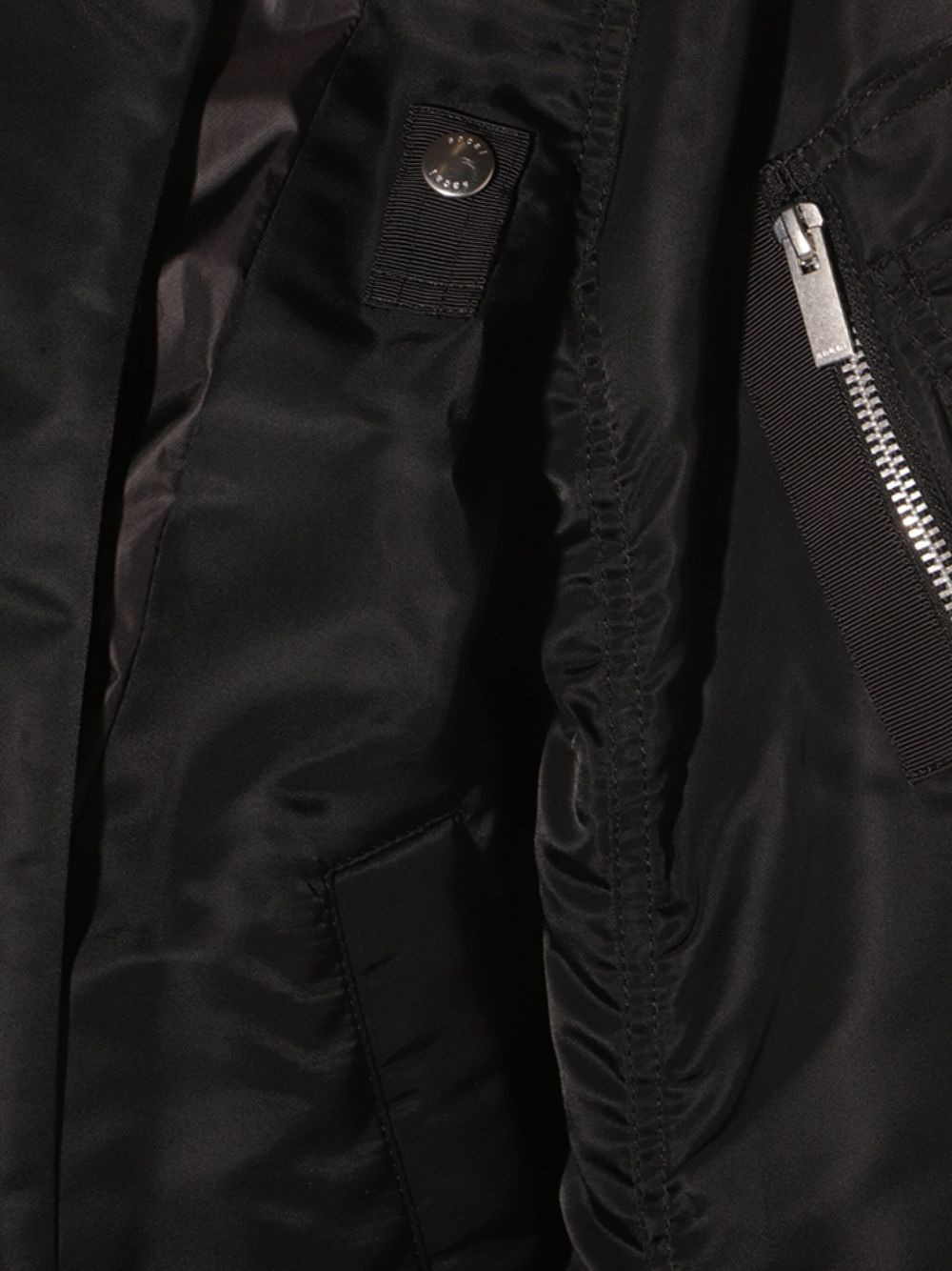 satin-panel bomber jacket - 4
