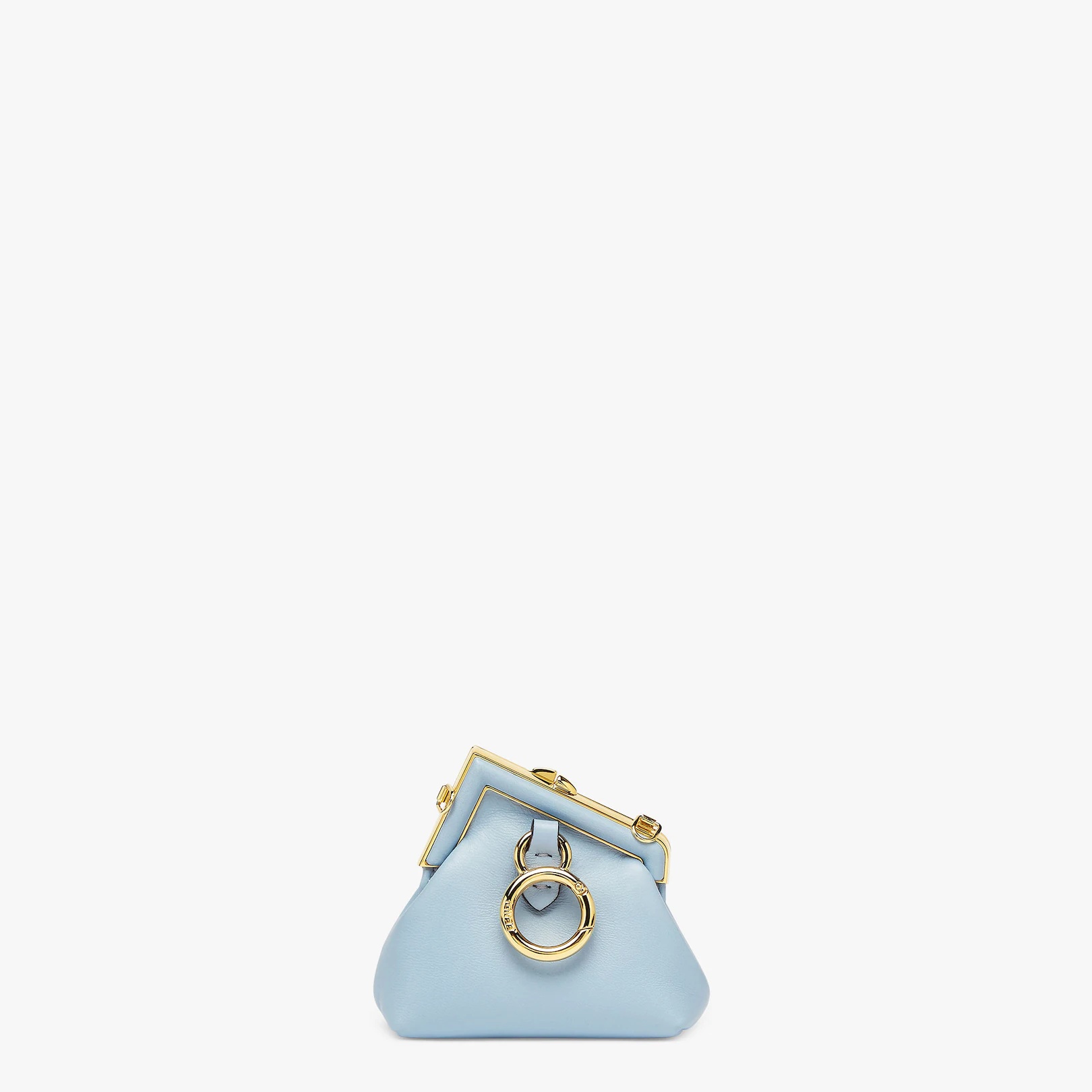 Light blue nappa leather charm - 3